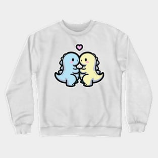 Dinosaur Couple Pastel Crewneck Sweatshirt